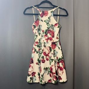 Floral Open Back Dress